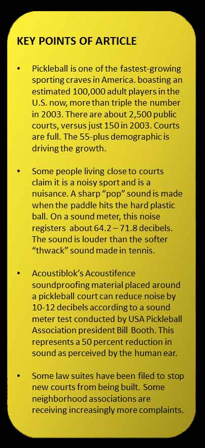 Pickleball Paddle Noise Concerns