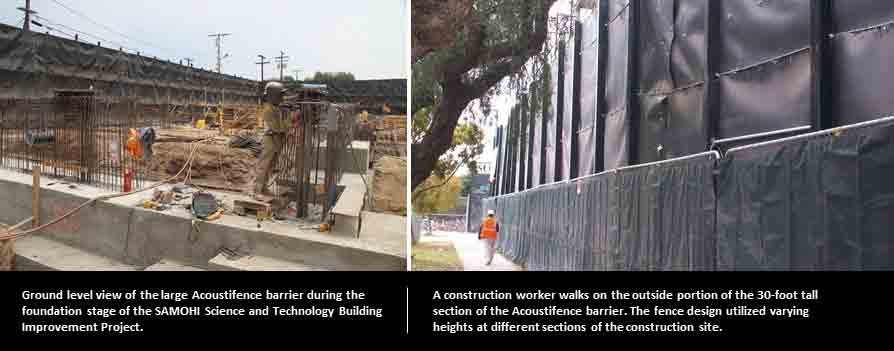 AcoustiFence Reduces Construction Noise